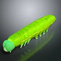 Lifelike Green Caterpillar Shaped Toy Figurine For Kids Household Decoration