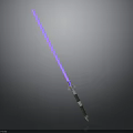 Purple Lightsaber With Glowing Blade And Detailed Metallic Hilt On Dark Background