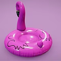 Pink Flamingo Shaped Inflatable Swim Ring Sports Equipment For Water Fun