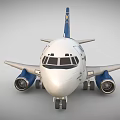 Nolinor BAE 146 Airliner With Blue Tail Gold Logo And White Body
