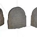 Ancient Stone and Wood Carved Plaques With Detailed Inscriptions and Patterns