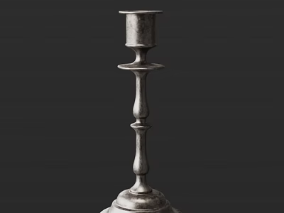 Exquisite Vintage Metallic Floor Lamp With Classic Layered Stand Design 3d model