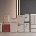Modern Style Refrigerators And Freezers Collection With White Red And Sleek Designs