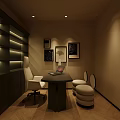 Elegant Cream Tone Beauty And Hair Salon Reception Interior Design With Warm Wood Flooring Decor
