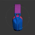 Stylish Modern Pink Blue Headphones With Padded Earmuffs And Reflective Design