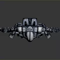 Futuristic Robot Game Character With Mechanical Design And Silver Guns