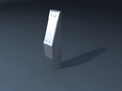 Public Facility Stainless Steel Vertical Structure With Information Display Panel For Outdoor Use 3d model