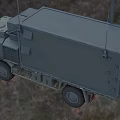 Military Style Functional Vehicle With Enclosed Cargo Container And Off Road Tires