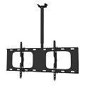 Black Metal TV Ceiling Mount Bracket For Flat Screen TVs Adjustable Design 3d model