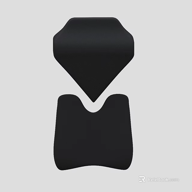 Stylish Black Decorative Pillows With Two Different Shapes For Home Sofa 3d model 