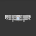 Cartoon Sci Fi Control Room Scene With Control Panels Round Floor And Blue Lights