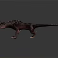3D Fantasy Dinosaur Model With Black Skin Spikes Horns Sharp Teeth And Claws