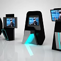 Public Facilities Modern Digital Information Kiosks With Sleek Designs And Screens