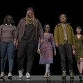 Group of Women with Diverse Ethnicities and Various Body Types Standing Together on Black Background