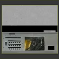 Vintage Control Console Featuring Circular Orange Display Buttons Knobs And Panel Surface