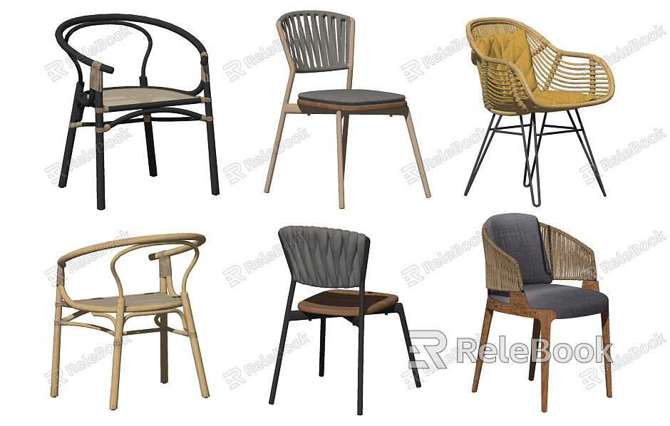 Modern Dining Chair Outdoor Rattan Chair Woven Dining Chair model