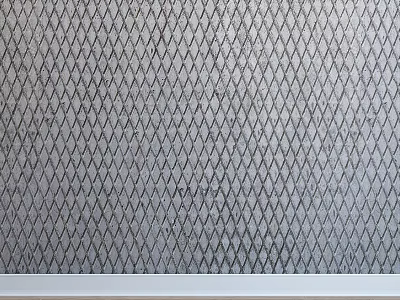 Durable Gray Metal Component With Diamond Grid Pattern And Textured Surface 3d model