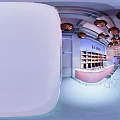 L'1 Club Bar Interior With Blue Neon Background And Bottle Shelves Bar Counter Black Stools