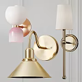 Elegant Modern Wall Lamps With Brass Bases And Glass Shades For Home Decor