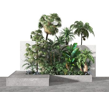 modern plants 3d model