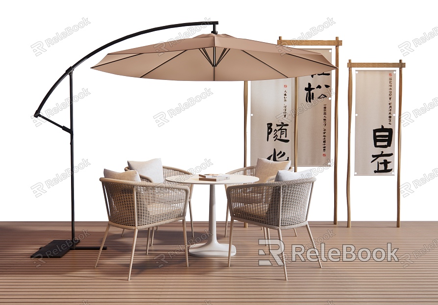 Outdoor Table and Chair Casual Table and Chair Rattan Outdoor Chair model