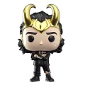 Loki Funko Pop Collectible Figure With Golden Horns Black Hair And Arms Crossed