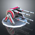 modern turret turntable sci-fi tower defense game tower defense 3d model