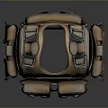 Brown Durable Tactical Vest With Multiple Pockets And Metal Buckles Design