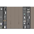 Study Bookcase Wardrobe Display Cabinet Locker Sideboard Decorative Cabinet Book Decorative Ornaments 3d model