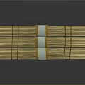 Decorative Ornament Set with Stacked 100 USD Dollar Bills Bundled in Yellow Straps
