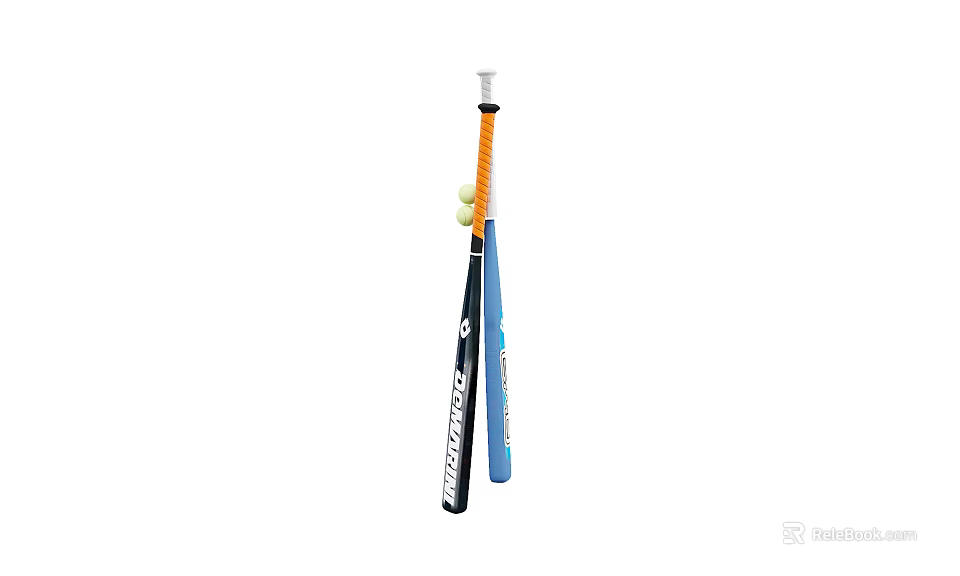 High Quality Baseball Training Sports Equipment With Bat Ball And Practice Stand 3d model 