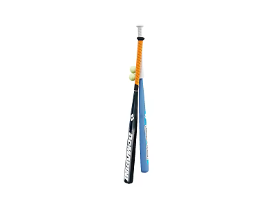 High Quality Baseball Training Sports Equipment With Bat Ball And Practice Stand 3d model
