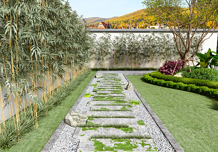 Modern Courtyard Ting Step 3d model