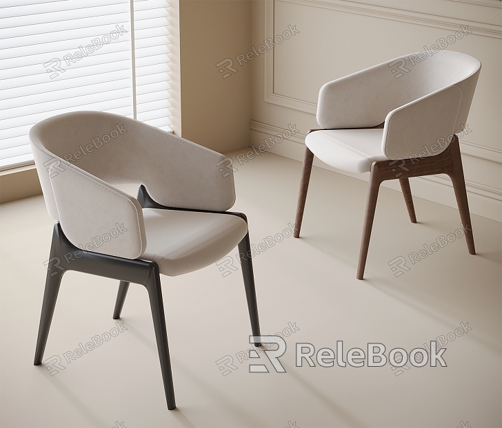 Modern Dining Chair Single Chair Leisure Chair model