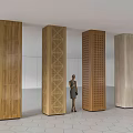 Sound-absorbing panel post 3d model