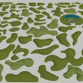Undulating Green Microtopography Models With Various Shapes For Landscape Design 3d model