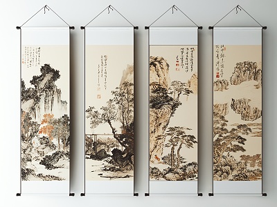 New Chinese Landscape Painting Decorative Painting model