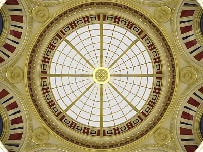 St Paul's Cathedral Classical European Architecture Theatre Atrium Church of London, England Roman Column Dome Carved 3d model