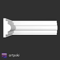 White Decorative Architectural Component With Multi Layered Structure And Smooth Edges