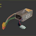 Rechargeable Lithium Battery With Black Casing Yellow Label And Red Black Wires
