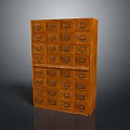 Sturdy Vintage Wooden Filing Cabinet With Multiple Drawers And Classic Design