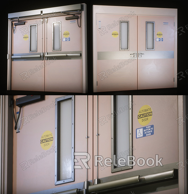 Modern double door ward fire door model