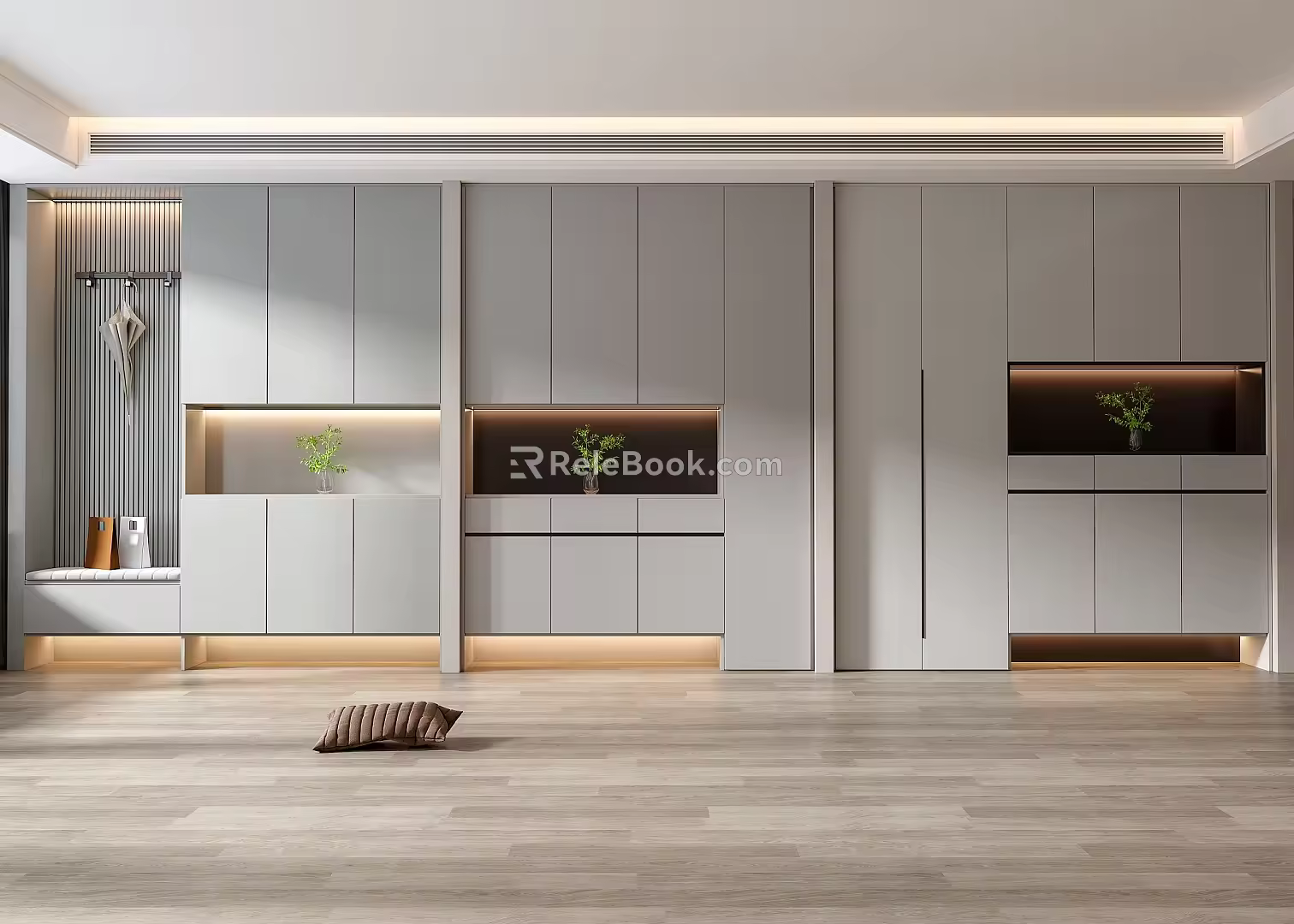 Modern shoe cabinet multi-functional shoe cabinet combination 3d model