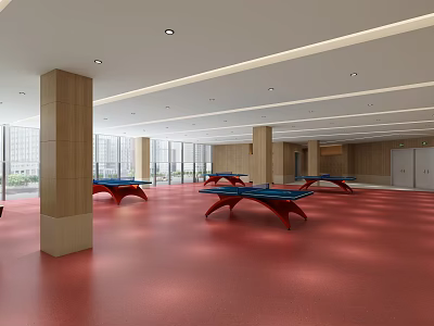 Modern Table Tennis Room Table Tennis Room Badminton Room 3d model