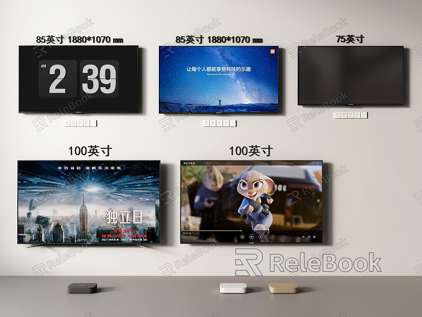 Modern TV TV LCD TV Flat-screen TV Full-screen TV model