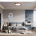 Cozy Modern Kids Room Interior With Astronaut Decor Bed Desk And Soft Rug