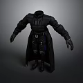 Practical Daily Life Clothing With Black Long Coat Gloves Boots And Metal Straps