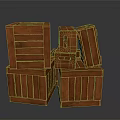 Wooden Storage Boxes For Household Items With Various Sizes Stacked And Open Lids