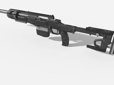 Action Game Character Using Tactical Assault Rifle In Combat Scenes 3d model