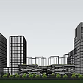 High-rise office enscape rendering 3d model